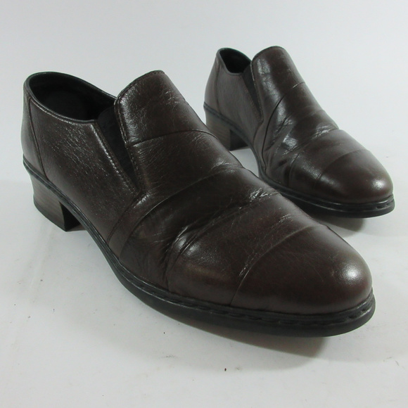 Rieker Dana Anti Stress Brown Leather Loafer Shoes - Picture 2 of 8